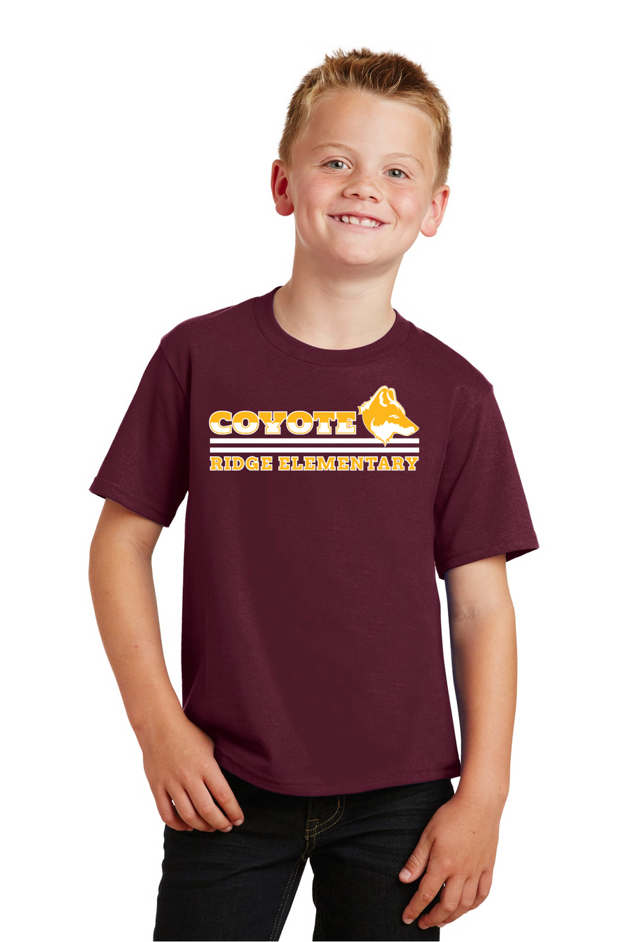 Coyote Ridge Elementary On-Demand-Premium Soft Unisex T-Shirt Stripe Logo