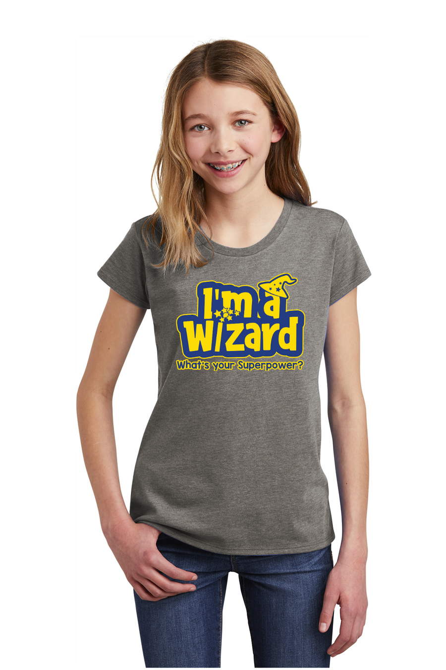 Round Hill Spirit Wear 2023-24 On-Demand-Youth District Girls Tee Wizard Logo