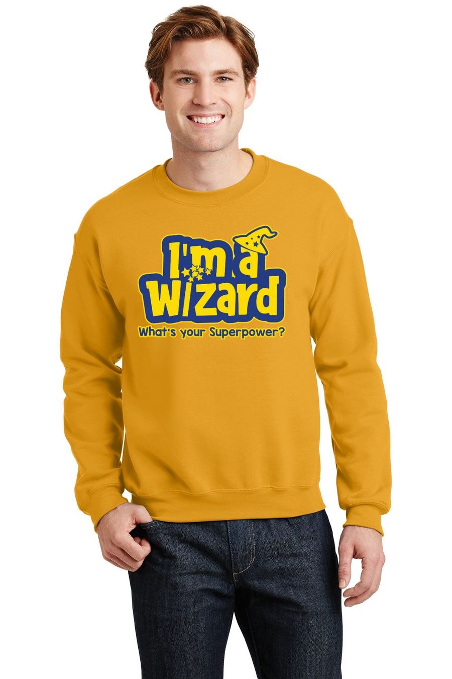Round Hill Spirit Wear 2023-24 On-Demand-Unisex Crewneck Sweatshirt Wizard Logo
