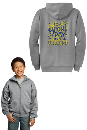 Round Hill Spirit Wear 2023-24 On-Demand-Unisex Full-Zip Hooded Sweatshirt Great Day Logo