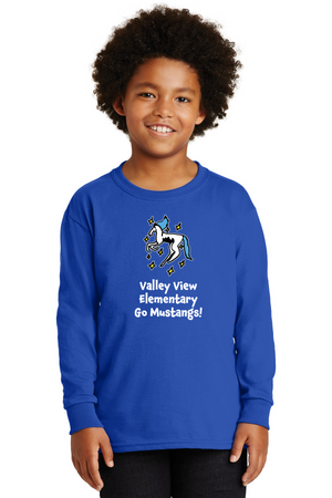 Valley View Elementary Back to School On-Demand-Unisex Long Sleeve Shirt w/ Spirit wear Winner-3rd Grader-Jad Idrees Design
