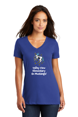 Valley View Elementary Back to School On-Demand-Premium District Womens V-Neck w/ Spirit wear Winner-3rd Grader-Jad Idrees Design