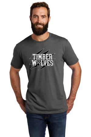 Twin Oaks Spirit Wear 2023-24-Allmade Unisex Tri-Blend Tee AL2004 Claw Logo