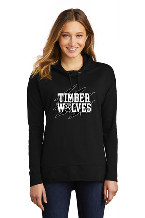 Twin Oaks Spirit Wear 2023-24-District Womens Featherweight French Terry Hoodie Claw Logo