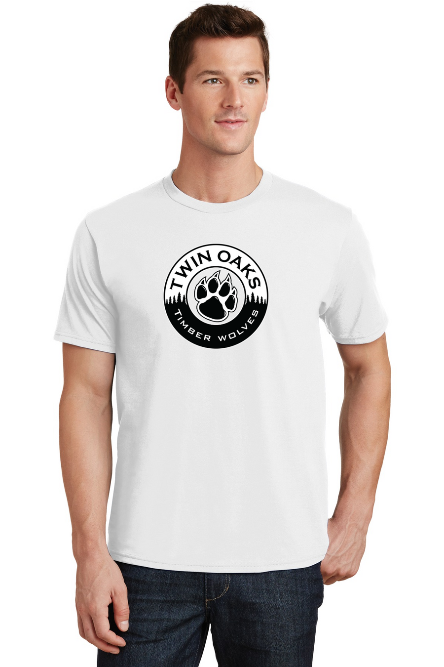 Twin Oaks STAFF Spirit Wear 2023-24-Premium Soft Unisex T-Shirt Circle Logo