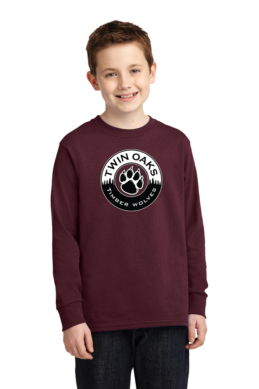 Twin Oaks Spirit Wear 2023-24-Unisex Long Sleeve Shirt Circle Logo