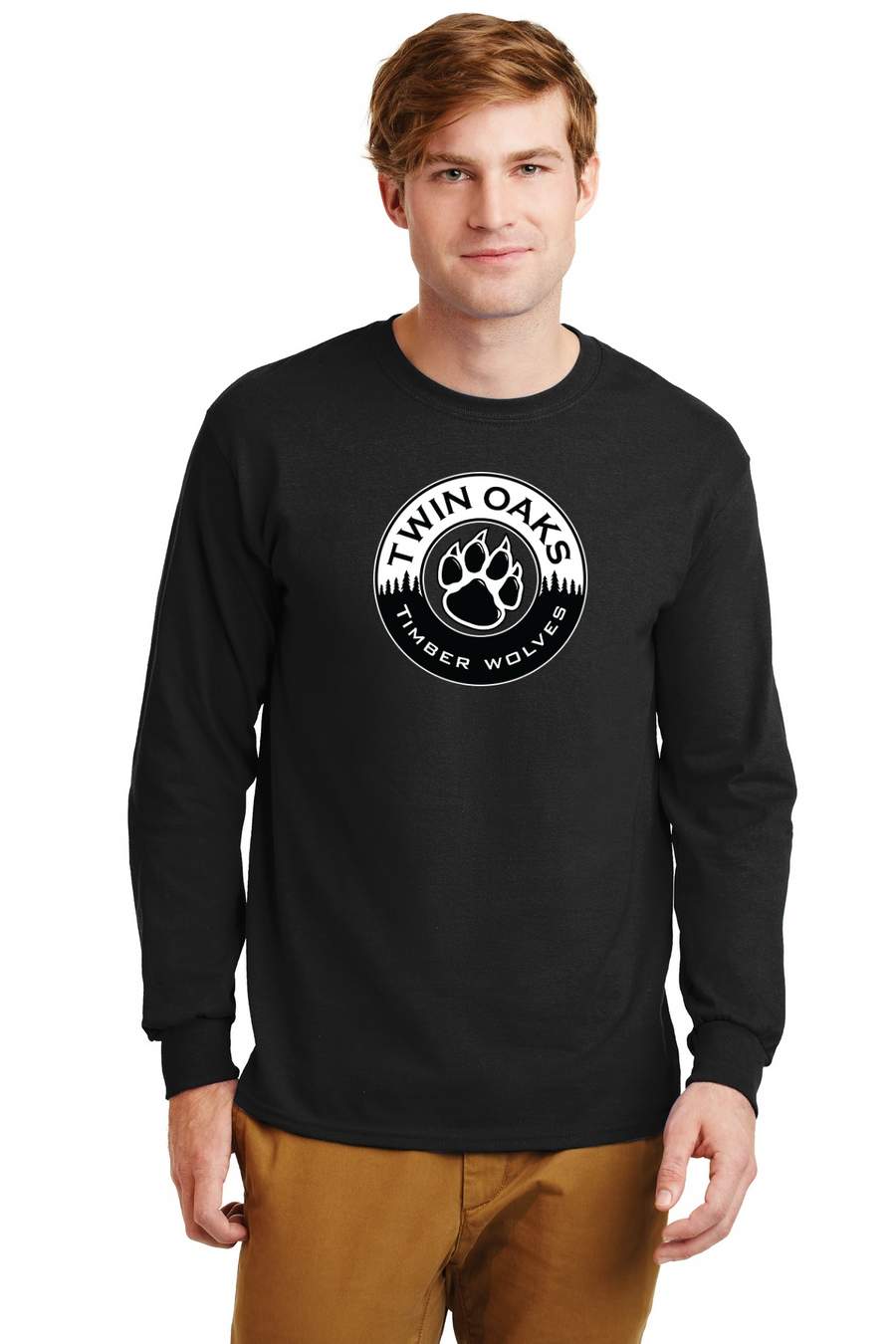 Twin Oaks STAFF Spirit Wear 2023-24-Unisex Long Sleeve Shirt Circle Logo