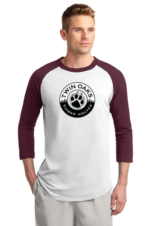 Twin Oaks STAFF Spirit Wear 2023-24-Unisex Baseball Tee Circle Logo