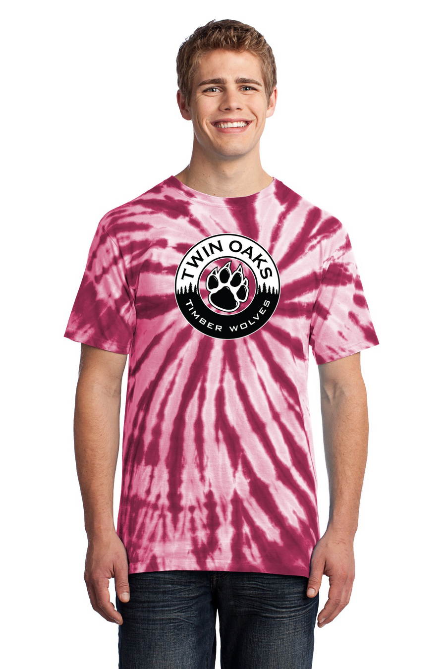 Twin Oaks STAFF Spirit Wear 2023-24-Unisex Tie-Dye Shirt Circle Logo