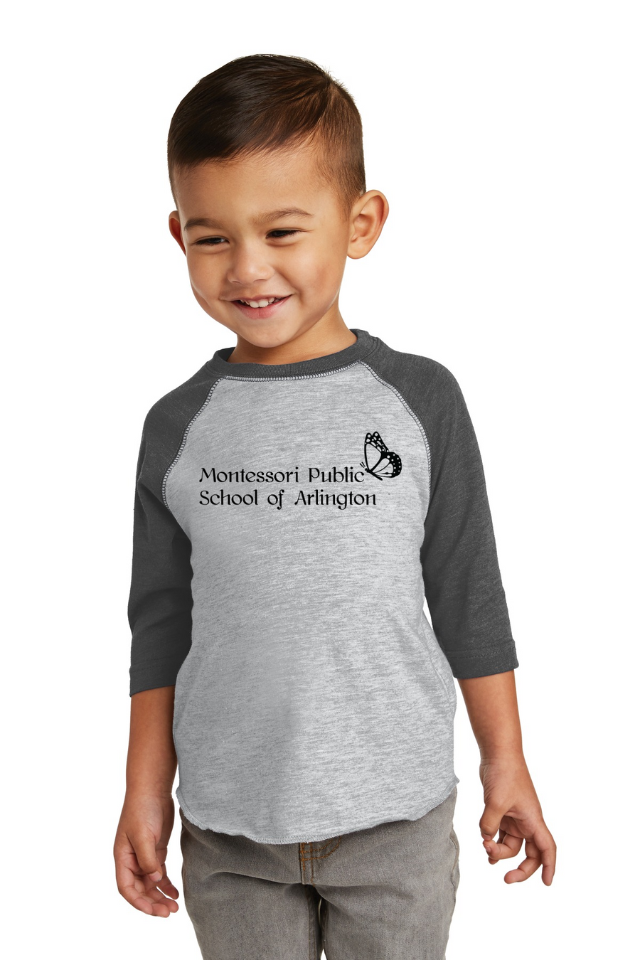Montessori Public School of Arlington Spirit Wear 2023/24 On-Demand-Toddler Premium Soft Baseball Tee