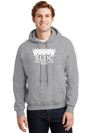 SLDC Spirit Wear On-Demand-Unisex Hoodie White SLDC Education & Theraphy Logo