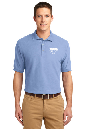 SLDC Spirit Wear On-Demand-Adult Unisex Polo White SLDC Education & Theraphy Logo