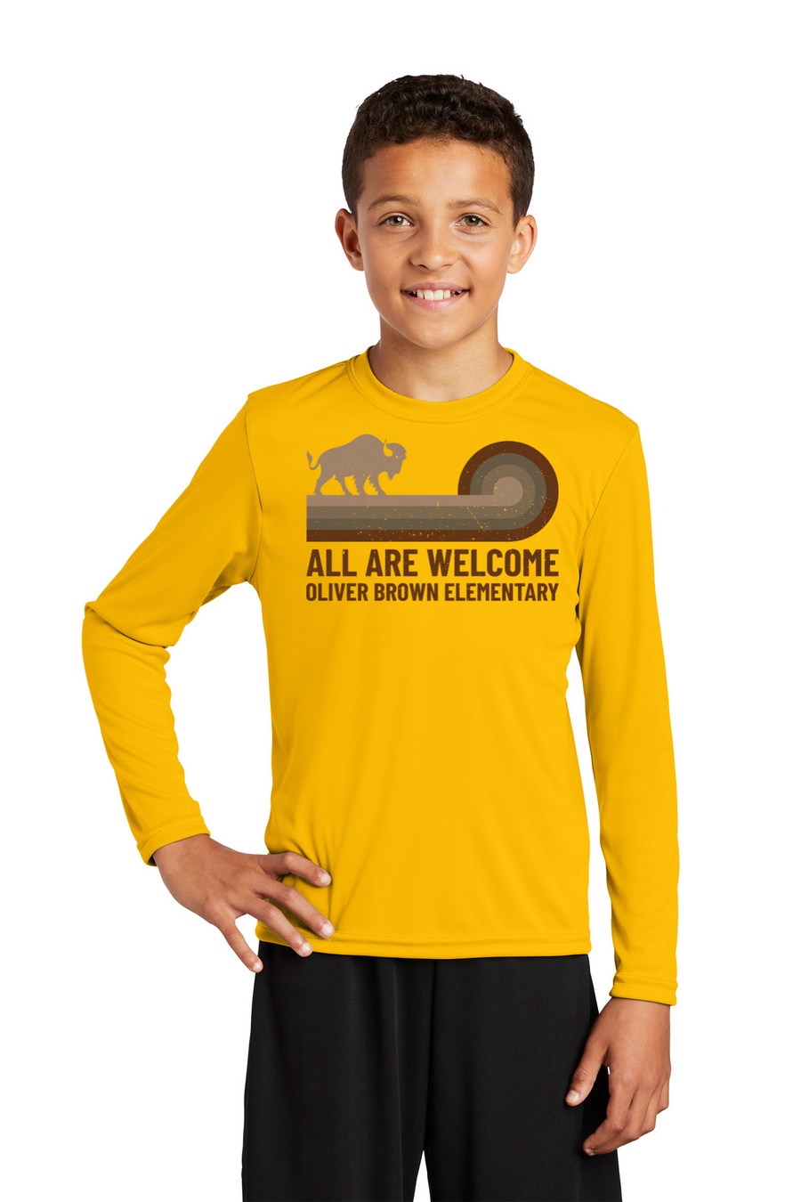 Oliver Brown Elm Spirit Wear 2023-24 On-Demand-Youth Dry-fit Long Sleeve Tee