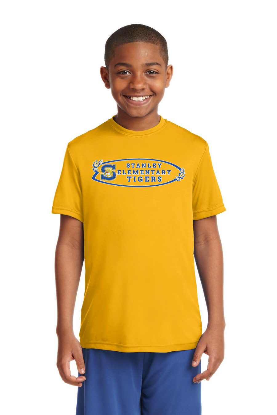The Tiger Store - Stanley Elementary 2023/24-Unisex Dryfit Shirt Surf Board Logo