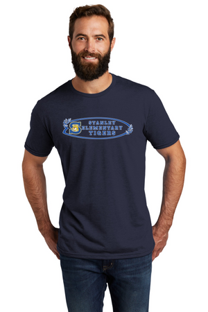 The Tiger Store - Stanley Elementary 2023/24-Allmade Unisex Tri-Blend Tee Surf Board Logo