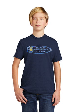 The Tiger Store - Stanley Elementary 2023/24-Allmade Youth Tri-Blend Tee Surf Board Logo