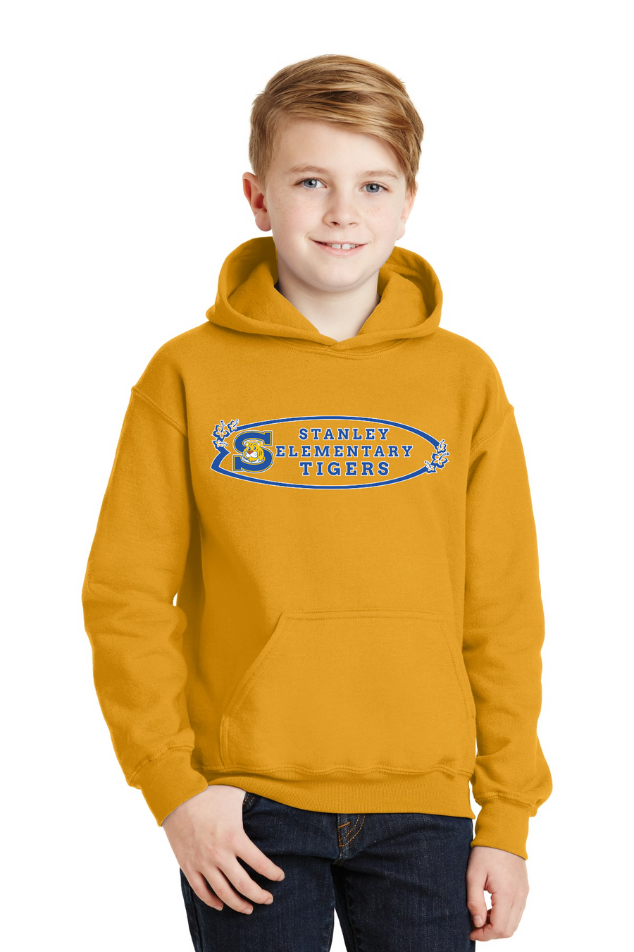 The Tiger Store - Stanley Elementary 2023/24-Unisex Hoodie Surf Board Logo