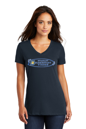 The Tiger Store - Stanley Elementary 2023/24-Premium District Womens V-Neck Surf Board Logo