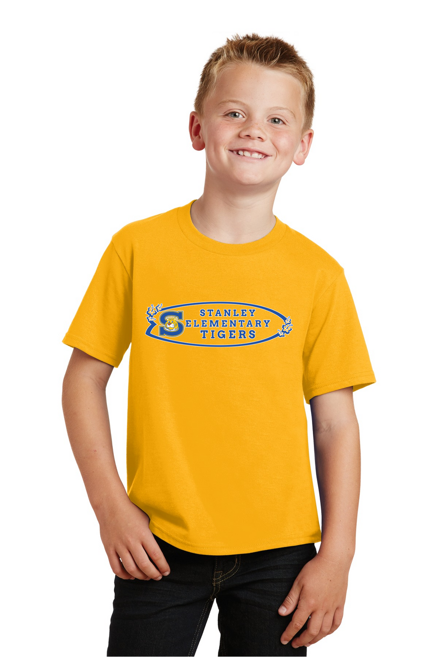 The Tiger Store - Stanley Elementary 2023/24-Premium Soft Unisex T-Shirt Surf Board Logo