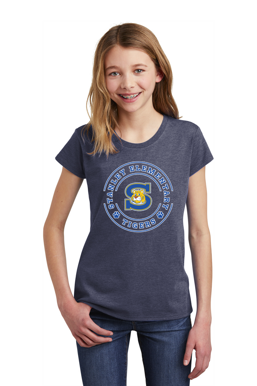 The Tiger Store - Stanley Elementary 2023/24 On-Demand-Youth District Girls Tee Circle Logo