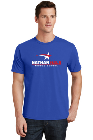 Nathan Hale MS Spirit Wear 2023-24 On-Demand-Premium Soft Unisex T-Shirt White & Red Star Logo