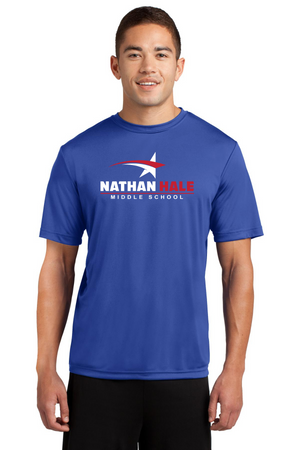 Nathan Hale MS Spirit Wear 2023-24 On-Demand-Unisex Dryfit Shirt White & Red Star Logo