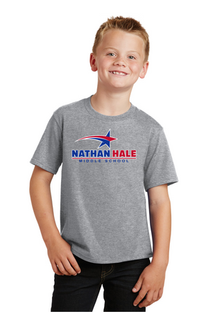 Nathan Hale MS Spirit Wear 2023-24 On-Demand-Premium Soft Unisex T-Shirt Blue & Red Star Logo