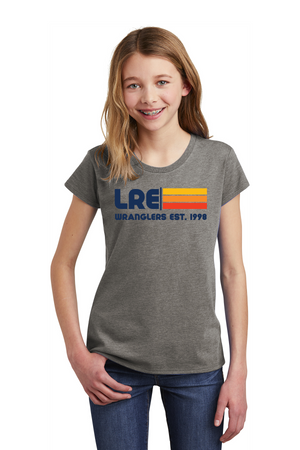 Lang Ranch Elm Spirit Wear 2023-24 On-Demand-Youth District Girls Tee LRE Stripe Logo