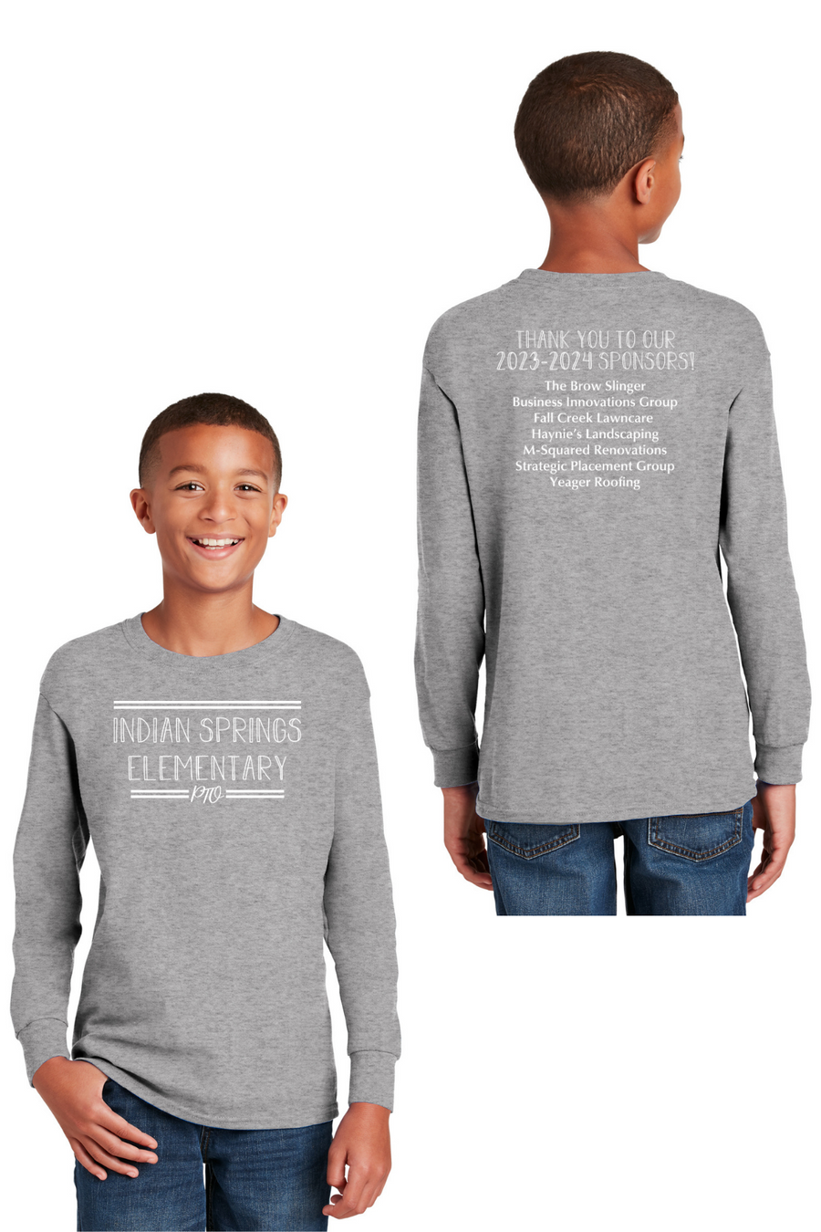 Indian Springs Elm Spirit Wear 2023-24-Unisex Long Sleeve Shirt PTO Shirt
