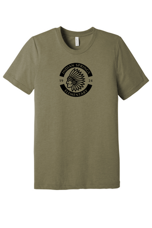 Indian Springs Elm Spirit Wear 2023-24 On-Demand-BELLA+CANVAS Triblend Short Sleeve Tee Circle Logo