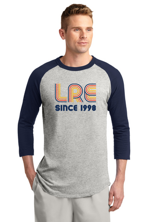Lang Ranch Elm STAFF Spirit Wear 2023-24-Unisex Baseball Tee LRE Since 1998 Logo