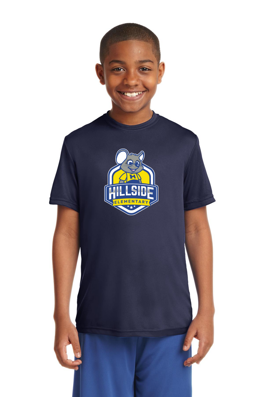 Hillside Elementary Spirit Wear 2023-24 On-Demand-Unisex Dryfit Shirt Mouse Mascot Logo
