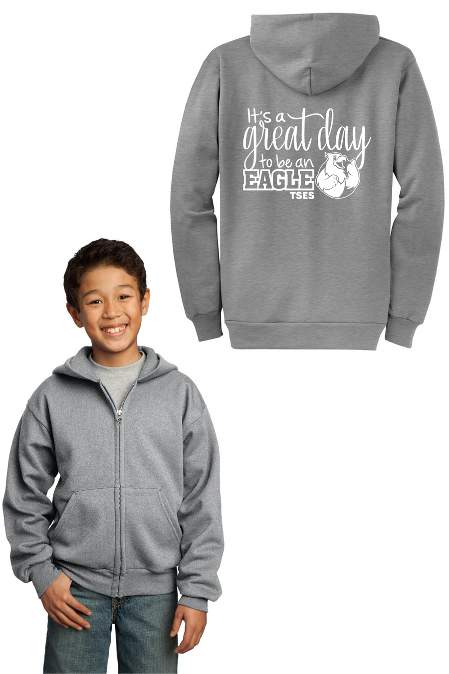 Talbot Springs Elementary Spirit Wear 2023-24 On-Demand-Unisex Full-Zip Hooded Sweatshirt
