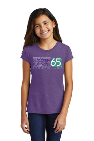 North Beach Elm Spirit Wear 2023-24 On-Demand-Youth District Girls Tri-Blend Tee