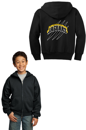 Valley View Middle School On-Demand Spirit Wear-Unisex Full-Zip Hooded Sweatshirt Claw Logo