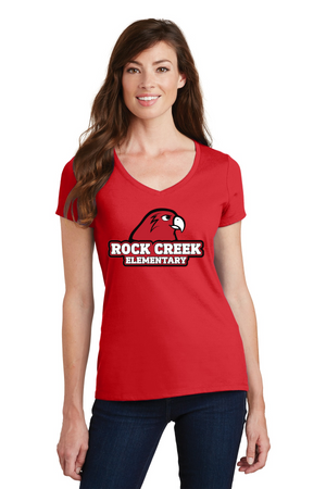 Rock Creek Elementary School Spirit Wear 2023/24 On-Demand-Port and Co Ladies V-Neck_RCE