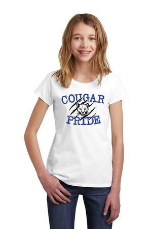 Kent Elementary Spirit Wear 2023-24 On-Demand-Youth District Girls Tee Cougar Pride Logo