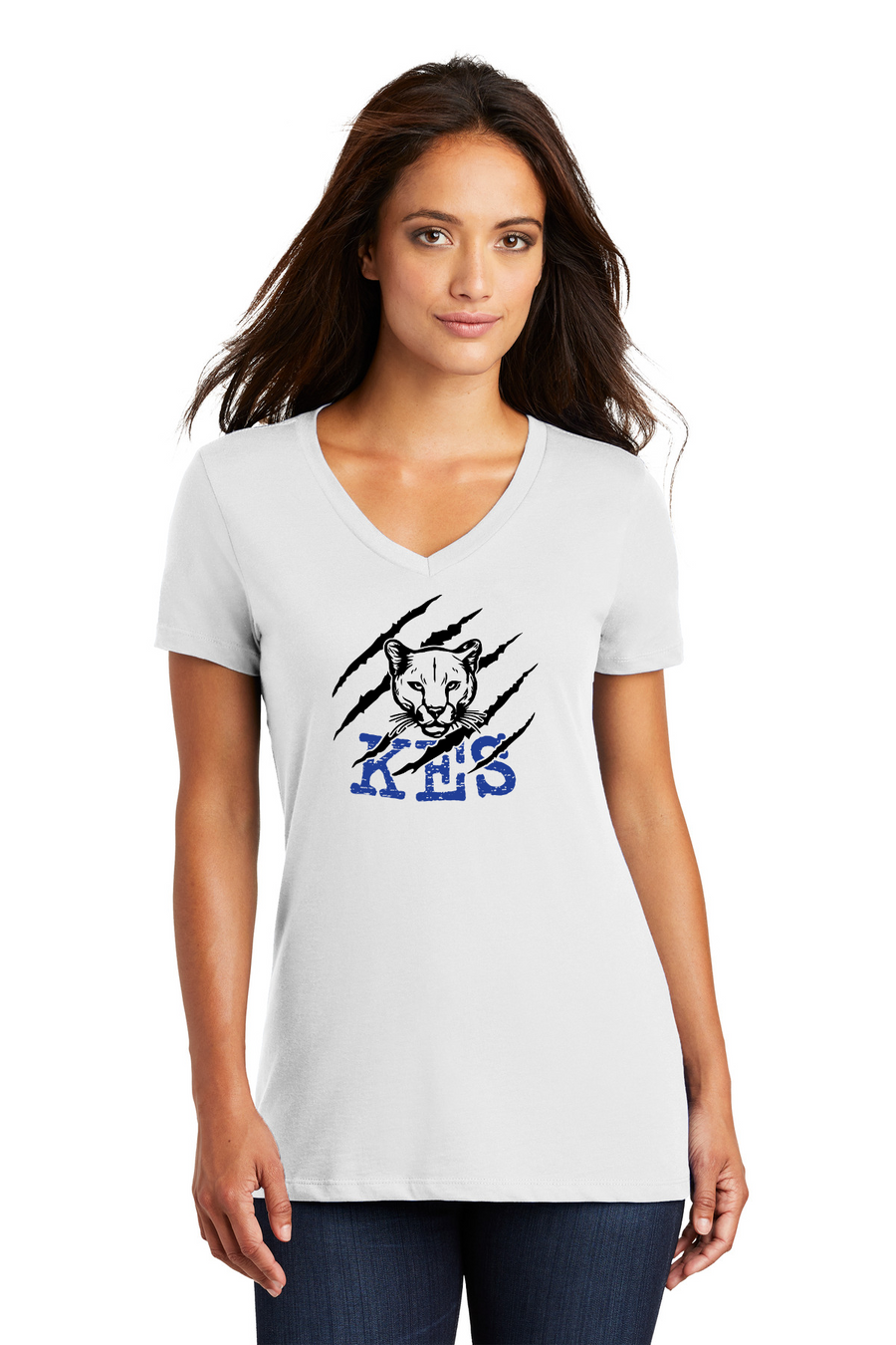 Kent Elementary Spirit Wear 2023-24 On-Demand-Premium District Womens V-Neck KES Logo