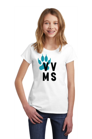 Valley View Middle School On-Demand Spirit Wear-Youth District Girls Tee VVMS Logo