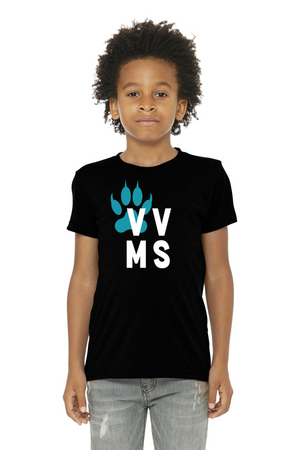 Valley View Middle School On-Demand Spirit Wear-BELLA+CANVAS Triblend Short Sleeve Tee VVMS Logo