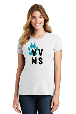 Valley View Middle School On-Demand Spirit Wear-Port and Co Ladies Favorite Shirt VVMS Logo