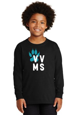 Valley View Middle School On-Demand Spirit Wear-Unisex Long Sleeve Shirt VVMS Logo