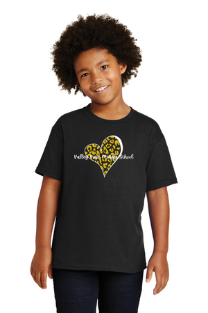 Valley View Middle School On-Demand Spirit Wear-Unisex T-Shirt Heart Logo