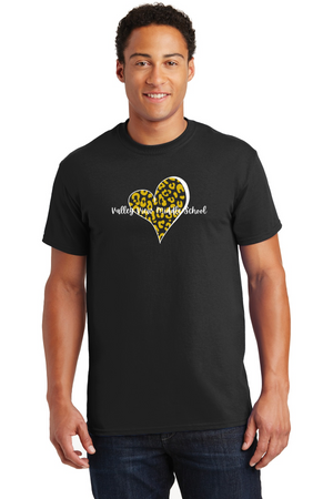 Valley View Middle School On-Demand Spirit Wear-Unisex T-Shirt Heart Logo