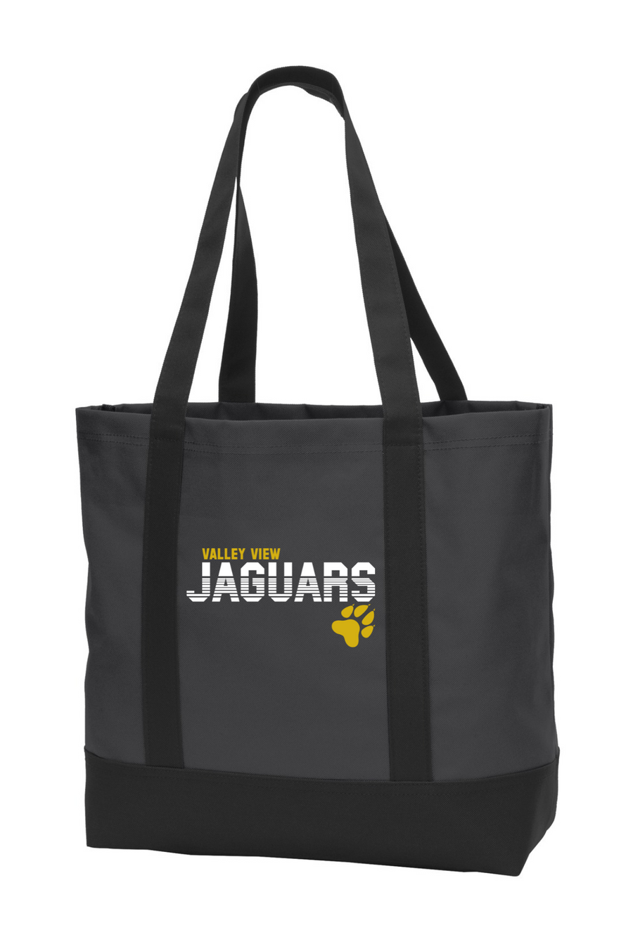 Valley View Middle School On-Demand Spirit Wear-Port Authority Day Tote Stripe Jaguars Logo