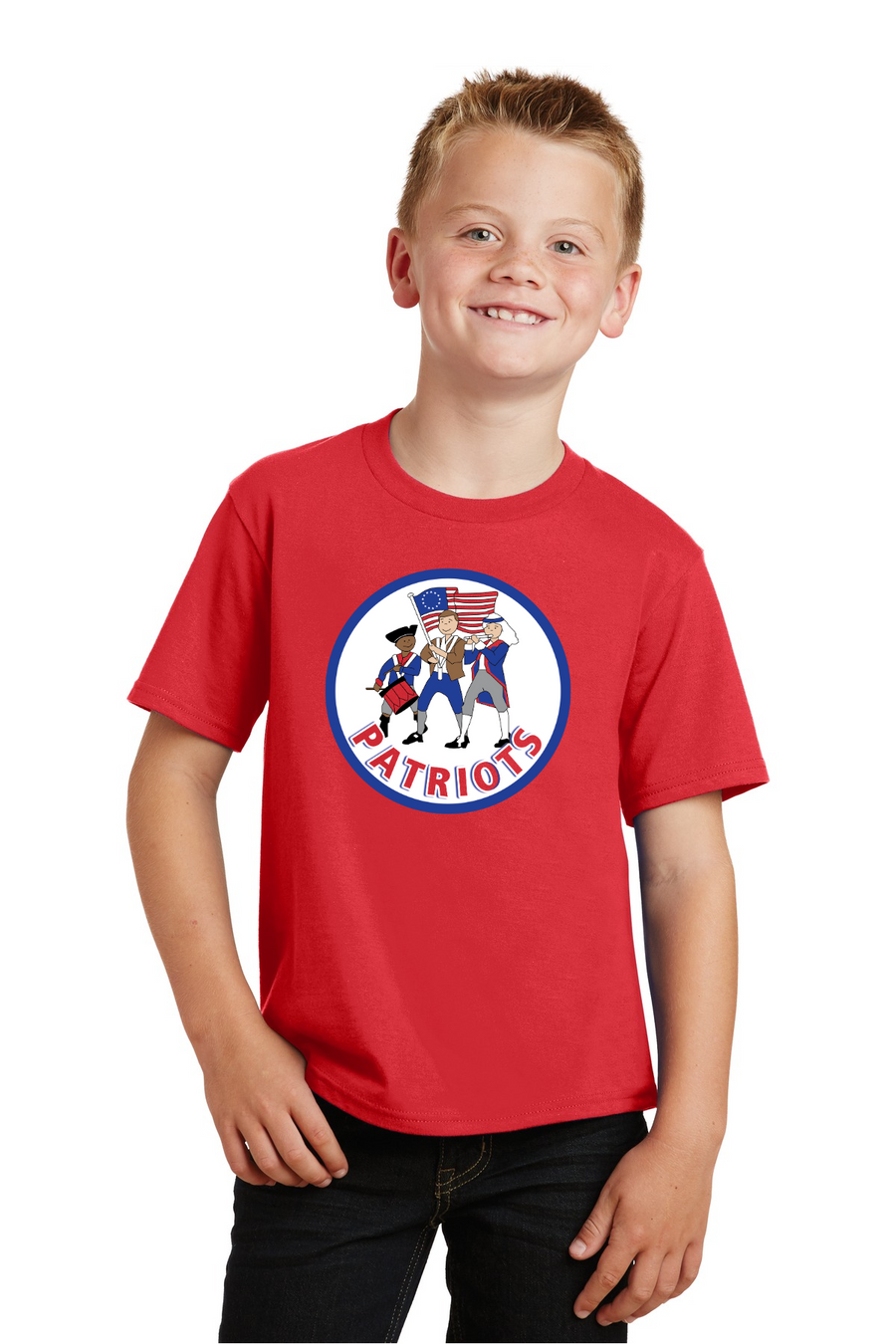 McGees Crossroads Elementary Spirit Wear 2023-24 On-Demand-Premium Soft Unisex T-Shirt_Patriots