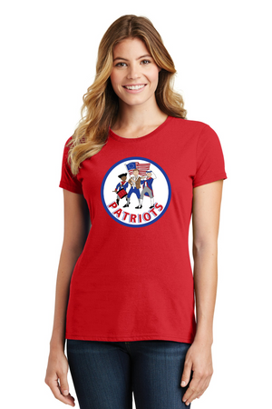 McGees Crossroads Elementary Spirit Wear 2023-24 On-Demand-Port and Co Ladies Favorite Shirt_Patriots
