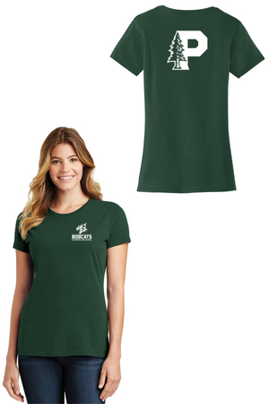 Paradise High School Spirit Wear 2023-24 On-Demand-Port and Co Ladies Favorite Shirt Bobcat Mascot Logo