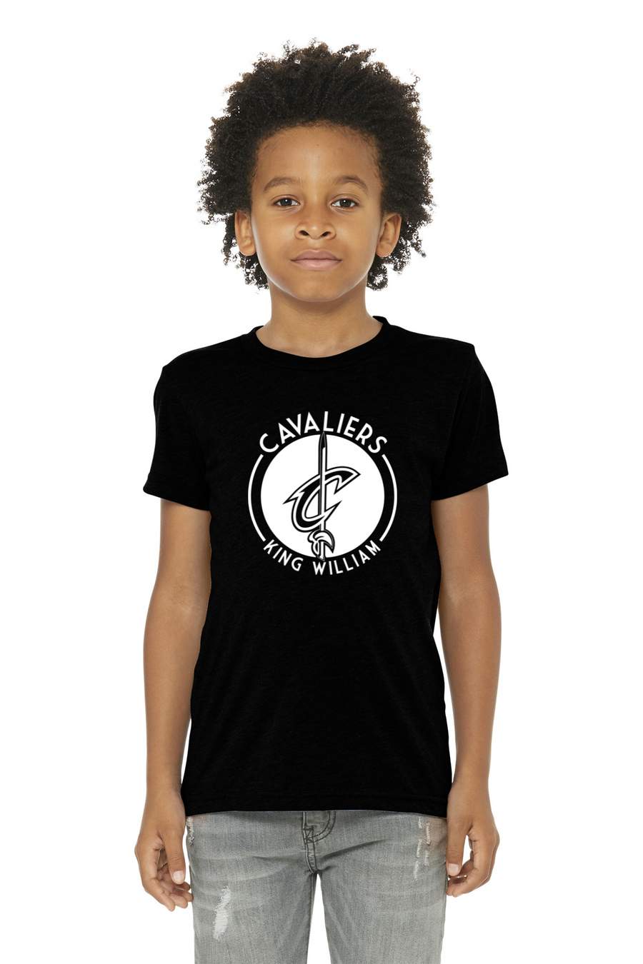 Acquinton Elementary Spirit Wear 2023-24 On-Demand-BELLA+CANVAS Triblend Short Sleeve Tee Cavaliers Logo