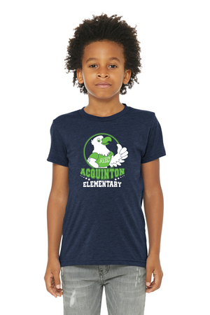 Acquinton Elementary Spirit Wear 2023-24 On-Demand-BELLA+CANVAS Triblend Short Sleeve Tee Eagle Mascot Logo